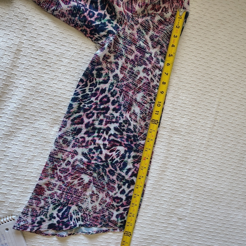 Jennifer Lopez Bell Sleeve Romper Dressy  Blue And Purple Size XL - Picture 8 of 11